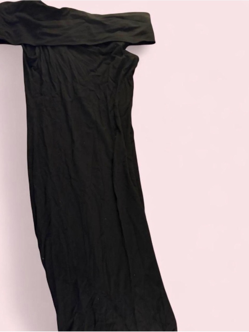 Fashion Nova Black Off-the-Shoulder Maxi Skirt
